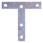 ProSource 22530ZCL T-Plate, 4 in L, 4 in W, 2 mm Thick, Steel, Zinc
